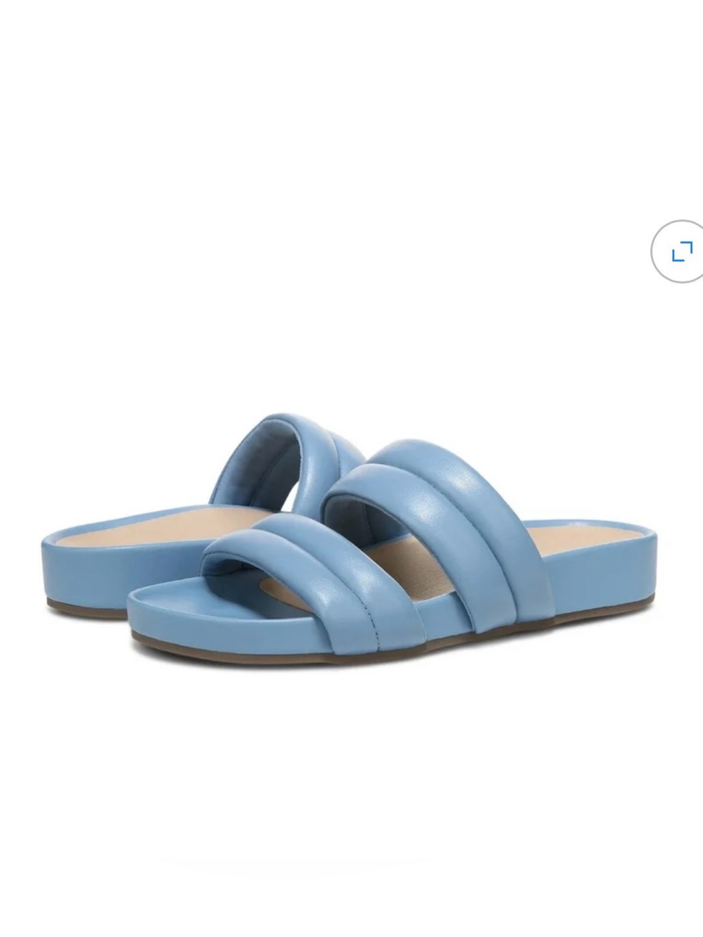 Vionic Women's Mayla Supportive Slide Sandals blue shadow size 8